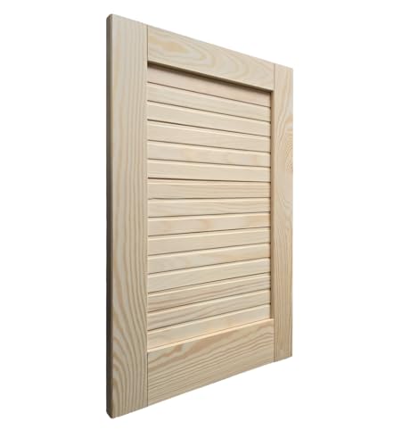 Full Panel Solid Wooden Door - Cupboard Doors - Slatted Wardrobe Door - White - Finished or Natural - Ready to Paint or Varnish
