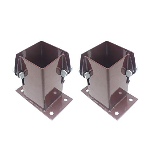 Juego de 2 zapatas de soporte para anclaje, de 100 mm, para valla de madera, 2 unidades