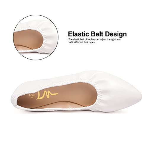 Women's Ballet Flat Slip On Flats - Classic Casual Dress Shoes, Foldable Portable Travel Ballet Walking Shoes3