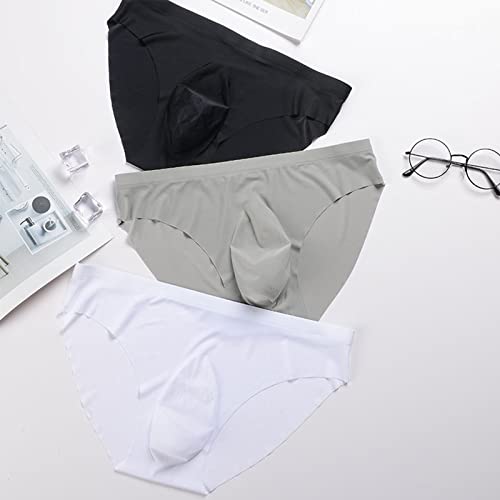 Evankin Mens Ultra-Thin Ice Silk Briefs Seamless Breathable Underwear Comfortable Pouch Quick Drying3