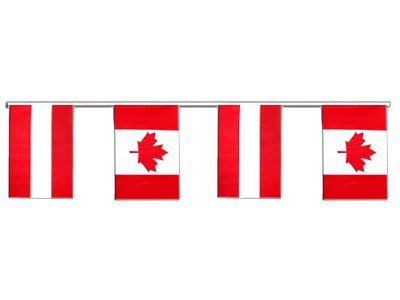 Guirlande d'amitié Autriche - Canada de 6m pour vos fêtes en plein air