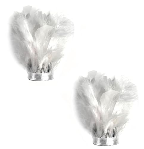 2Pack Feather Slap Bracelet Cuffs, Feather Cuffs Wrist Decoration For Everyday Wear At Parties, Dances, Women'S Wrist Decoration by Lintys - Used condition - US$12.02