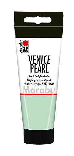 Marabu 12600050763 - Acryl Perlglanzfarbe, Venice Pearl perlmutt grün 100...