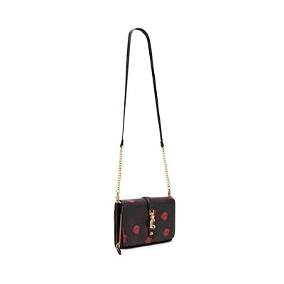 Betsey Johnson Kisses Wallet Crossbody Black Multi