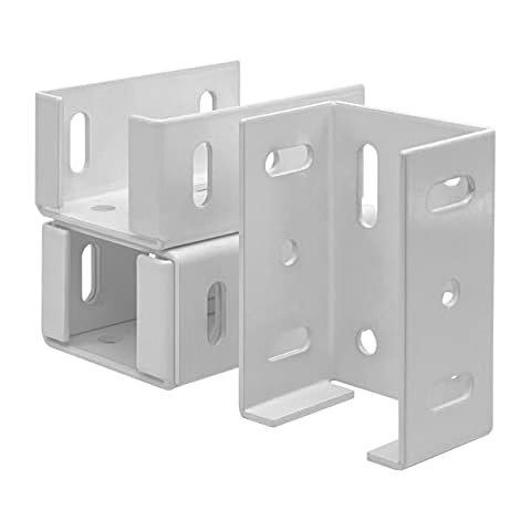 OHIY Heavy Duty Aluminum Fence Bracket for Vinyl Fencing Panel to Post Connection, Metal Replacement for 2.75in Plastic Brackets, Fits 2-3/4" Rails, 4 pcs Cover