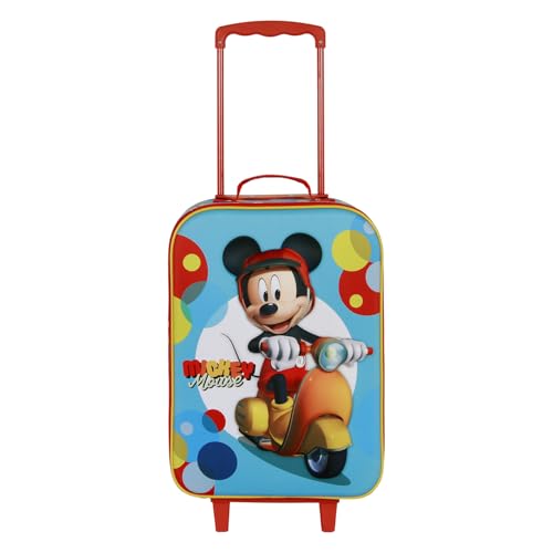 Miniatura 2 de Disney Mickey Mouse Scooter-Maleta Trolley Soft 3D, Azul, 17 x 33 x 52 cm, Capacidad 26 L
