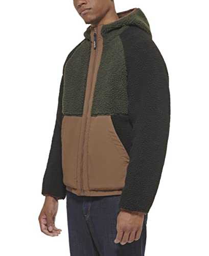 Levi's Men's Mixed Media Color Block Sherpa Hoody3