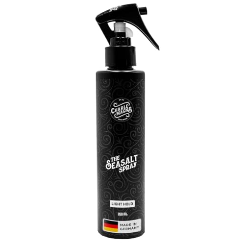 Charlemagne Sea Salt Spray de sujeción ligera, 200 ml, aroma a brisa mediterránea, spray para textura de agua salada para volumen del cabello y rizos Beach Wave con protección contra el calor, acabado