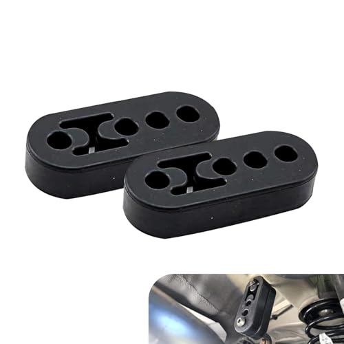 Hugwits 2 PCS Rubber Exhaust Hangers, 4 Holes Adjustable