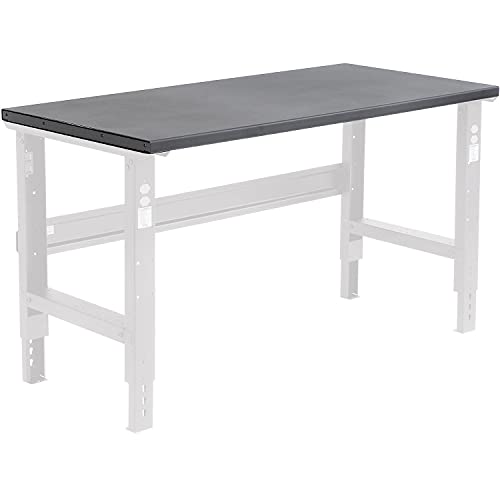 Global Industrial Steel Square Edge Workbench Top, 12 Gauge Steel, 72 Inch W x 36 inch D x 1-3/4 Inch Thick, Black