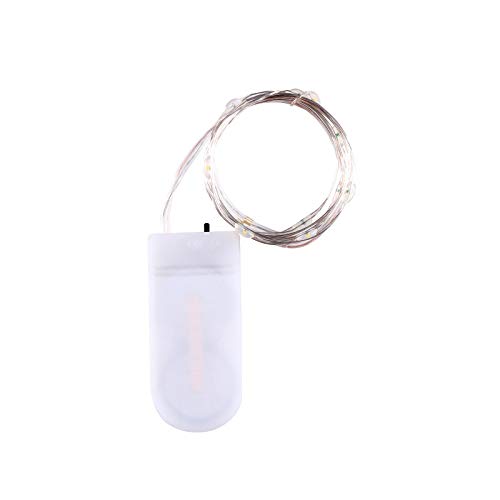 Cadena de Luces LED para Jardín, Luces Decorativas Navideñas con Batería de Polímero de Litio, Cable de Cobre