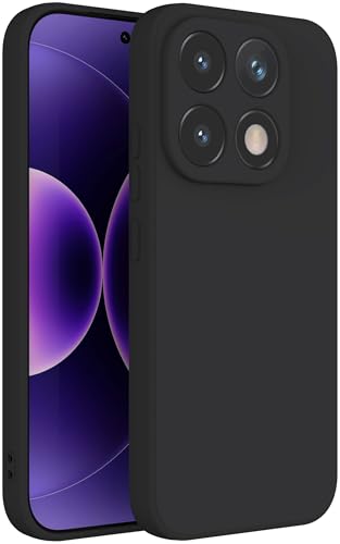 Image of Kapa Matte Protective Lens Flexible Back Cover for Xiaomi 17 | Slim Silicone with Soft Lining Shockproof Full Body Bumper Case (Black)