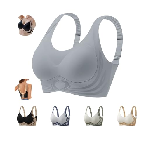 Soutien-Gorge Push-up sans Armatures Maintien sans Coutures Couverture Complète Femme