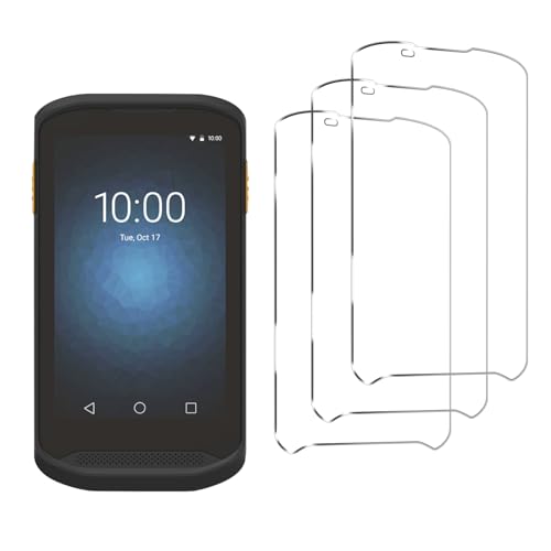 EXCEMO TC20 Tempered Glass Screen Protector for Zebra Symbol TC20 TC25 TC200J Barcode Scanner Handheld Mobile Computer, 4.3 Inch Display Protective Film, 9H Hardness Edge Protection (3Pcs)