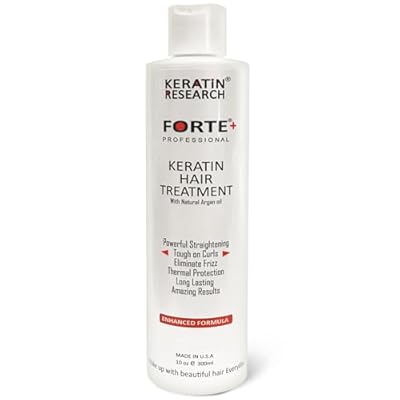 Keratin Research Keratin Forte Conditioner, 300ml, Unisex, Moroccan Argan Oil Enhanced Formula for Curly Hair
