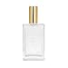 BEAUYK 100 ml (3.4 oz) Large Clear Thick Glass Empty Bottle, Gold/Silver Spray Perfume Bottle Atomizer Bottle Makeup Tool for Travel (Gold)