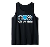 Photo Gallery peace love, yorkshire terrier, amante dei cani, proprietario di cuccioli canotta Photo Gallery peace love, yorkshire terrier, amante dei cani, proprietario di cuccioli canotta