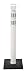 Cortina 03-747WRBC Polyethylene Portable Delineator Post with 10 lbs Recycled Rubber Base, 45" Height, White