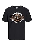 Jack & Jones Homme Jjelogo Tee O Cou 2 Col 23/24 Pls T Shirts pour, Noir   Blanc   Orange, 3XL Grande Taille EU