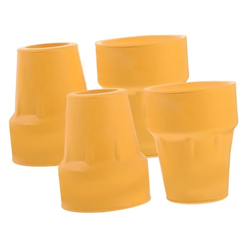 COLLBATH Lightweight Trekking Pole Foot Covers 4pcs Replacement Tips for Hiking Sticks Nonslip Shockproof Features