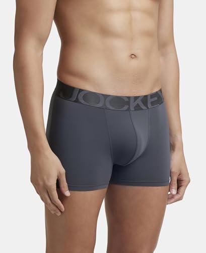 Image of Jockey IC28 Men Tactel Microfiber Elastane Stretch Solid Trunk with Moisture Move Properties (Pack of 2)