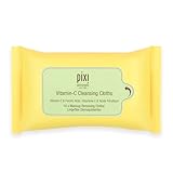 Pixi Beauty Vitamin-C Cleansing Cloths |Cleansing, Revitalizing, and Hydrating Disposable Face Towelettes| Pack of 10 Face Wipes