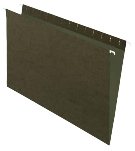 Pendaflex Hanging File Folders, Legal Size, Standard Green, 10-Pack, Lighter Interior to Prevent Misfiling, Coated Rods for Smooth Sliding, for Office or Home File Organization image 1