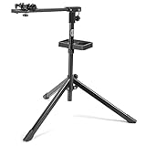 CXWXC Support de montage pour vélo   Support de réparation professionnel avec plateau à outils et compartiment magnétique (Noir)