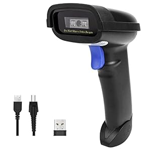 NETUM Bluetooth Barcode Scanner, Compatible with 2.4G Wireless & Bluetooth Function & Wired Connection, Connect Smart Phone, Tablet, PC, CCD Bar Code Reader Work with Windows, Mac,Android, iOS