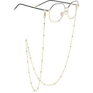 AllenCOCO Glasses Chain, Eyeglass Strap For Women Sunglasses – 14K Gold Eyeglasses Chain, Eye Glasses Holders Around Neck
