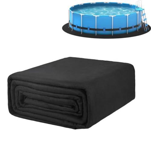 Generisch Poolunterlage Rund Schwarz 370cm, Pool Unterlage Outdoor Pool Bodenplane Bodenmatte, Schwimmbad-Bodentuch Oberirdische Pool-Bodenmatten, Pannensicher