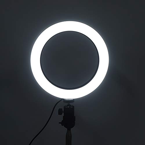 Pierścieniowa LED ze Stopu Aluminium z możliwością Przyciemniania, Port USB, Fotograficzna ze Statywem, Kijek do Selfie