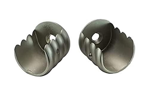 Sento Accessoires pour Tringles à Rideaux Ø 16 mm Métal Gris Mat Ø 16mm 2x Support Naissance