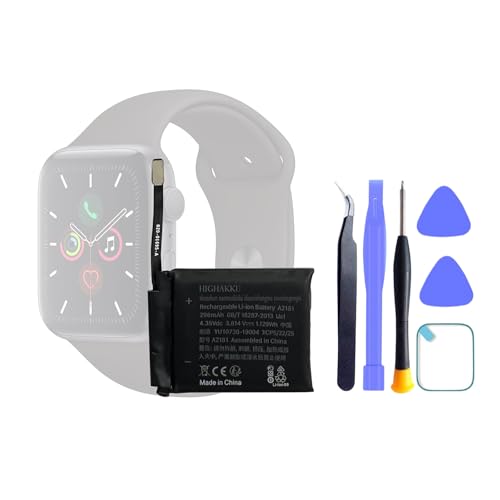 HIGHAKKU for iWatch Watch SE (GPS+Cellular/GPS) 44mm Model A2352,A2354,A2356, �݊� �o�b�e���[ �Ή� A2181 �h�o�e�[�v �Œ�p���ʃe�[�v �H��t��