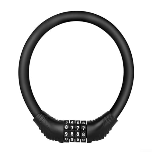 Candado portátil de combinación de 4 dígitos para bicicleta, resistente a la intemperie, antirrobo, para bicicleta, motocicleta, scooter, aleación de zinc duradera con revestimiento de PVC, compacto