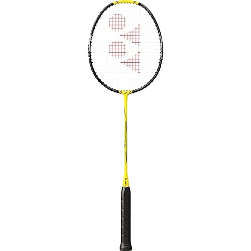 YONEX NANOFLARE 1000 Play Badminton Racquet|4U 5G|Lightning Yellow|Smash Speed|Medium Stiff|AERO Frame|Explosive Sonic Flare System|Head Light| Developed by Japan