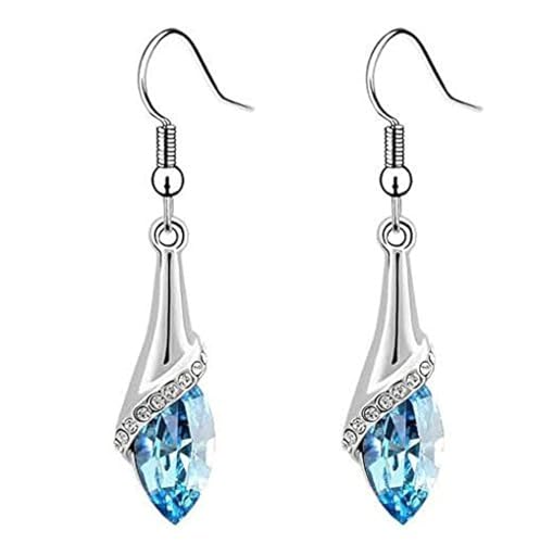 Valentine Gift By Shining Diva Non Precious Metal Jewellery Set for Women (Blue)(rcmb216)