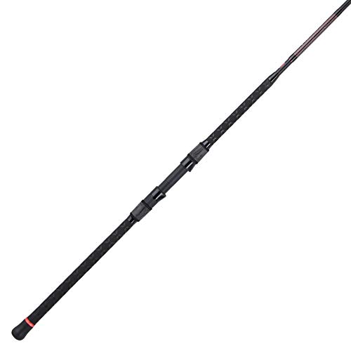 PENN Prevail II 11’ Surf Spinning Rod; 2-Piece Fishing Rod, 15-30lb Line Rating, Medium Heavy Rod Power, Moderate Fast Action, 2-6 oz. Lure Rating, Black, Red