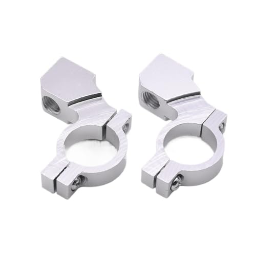 Adaptador de espejo para moto anti vibraciones de aluminio CNC con rosca de 10mm en color plata