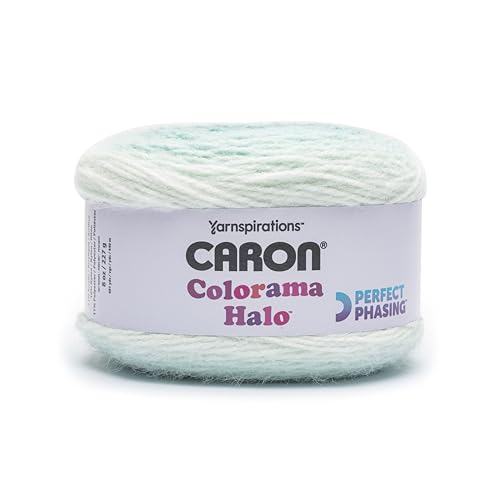 Image of Caron Colorama Halo Cake Caron Harbor Frost Yarn - 2 Pack of 8oz /226.79g - 71% Acrylic,18% Nylon,11% Polyester - #5 Bulky - 60 Yards for Knitting, Crocheting & Crafts