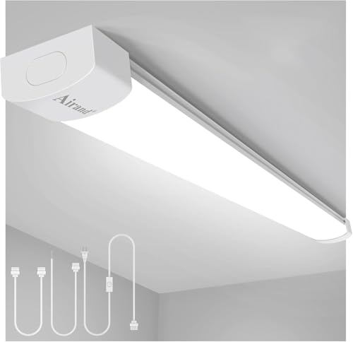 LED 4ft shop light, plug-in ceiling fixture