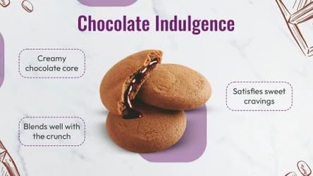 Image of BakeMate Choco Xtacy Choco-Filled Cookies - 300g | Pack of 5 (60g Each) | Original Cookies with Rich Chocolate Cream