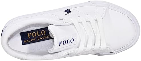 POLO RALPH LAUREN Boy's Geoff II (Little Kid) White Tumble/Navy Pony Player 1.5 Little Kid M | Image 5
