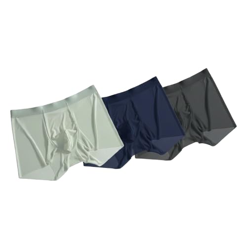 Men’s Ice Silk Ultra-Thin Boxer Briefs Panties, Seamless Men Boxer Shorts U Bulge Underwear Breathable Underpants (in, Alpha, 2XL, 3) Multicolor-picture-23