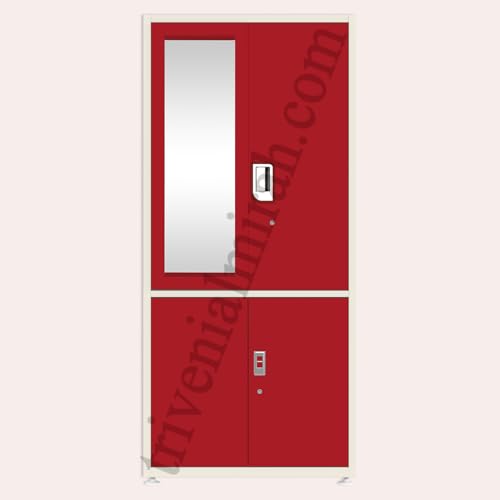 Image of Triveni almirah GOMTI-4 Model |10-Year Guarantee on Paint & Lock |Spacious 4-Door Steel Wardrobe with Top & Bottom Storage Sections| Powder Coated Finish|Tijori Locker | Bangle Drawer| 8 Pin Hangers