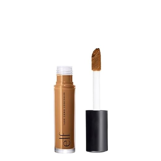 e.l.f. 16HR Camo Concealer, Full Coverage, Matte Finish Under-Eye & Blemish Corrector, Hydrating Formula, 16-Hour Crease-Resistant Wear, Deep Chestnut