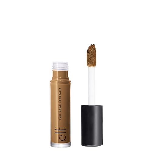 e.l.f. 16HR Camo Concealer, Full Coverage, Matte Finish Under-Eye &amp; Blemish Corrector, Hydrating Formula, 16-Hour Crease-Resistant Wear, Deep Chestnut