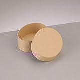  Lealoo Petite Boite Ovale Haute Dimension 8,5x6,5cm x Haut. 5cm avec Couvercle en Carton, à décorer
