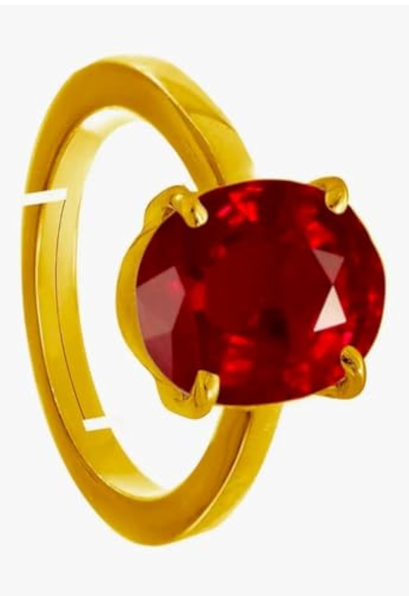Ruby Crystal Adjustable Ring, 17.50 Ratti