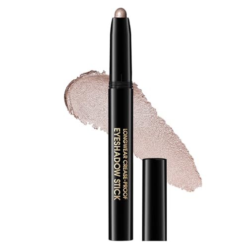 Glitzer Lidschatten Stift Champagne Glitter Eyeshadow Stick Hochpigmentiert Shimmer Eyeliner Creme Wasserfest & Langlebig Lidschattenstift Crayon Metallic Finish Glänzend Knitterfrei Augen Makeup